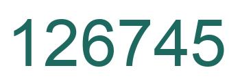 Number 126745 green image