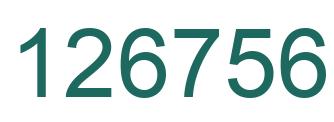 Number 126756 green image