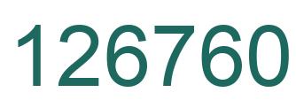 Number 126760 green image