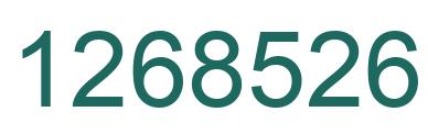 Number 1268526 green image