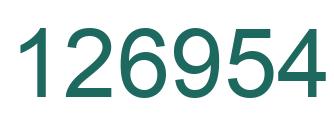 Number 126954 green image