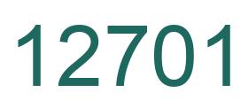 Número 12701 imagen verde