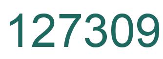 Number 127309 green image