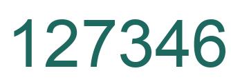 Number 127346 green image