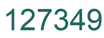 Number 127349 green image