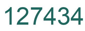 Number 127434 green image
