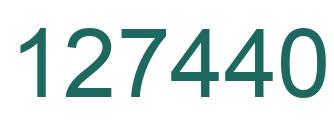 Number 127440 green image