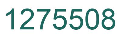 Number 1275508 green image