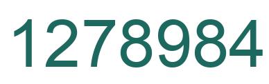 Number 1278984 green image