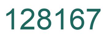 Number 128167 green image