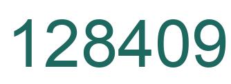 Number 128409 green image