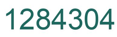 Number 1284304 green image