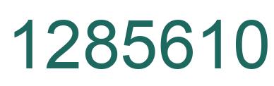 Number 1285610 green image