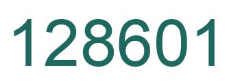Número 128601 imagen verde