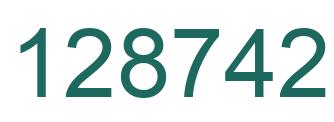 Number 128742 green image