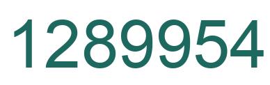 Number 1289954 green image