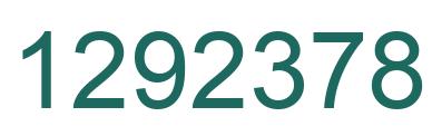 Number 1292378 green image