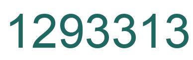 Number 1293313 green image