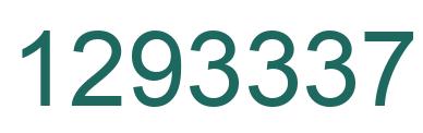 Number 1293337 green image