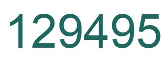 Number 129495 green image