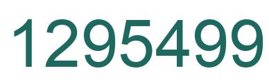 Number 1295499 green image
