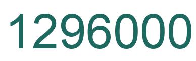 Number 1296000 green image