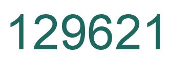 Number 129621 green image