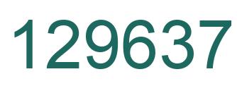Number 129637 green image