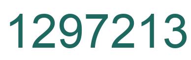 Number 1297213 green image