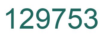 Number 129753 green image