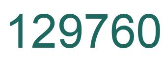 Number 129760 green image
