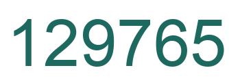 Number 129765 green image