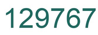 Number 129767 green image