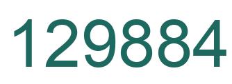 Number 129884 green image