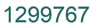 Number 1299767 green image