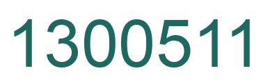 Number 1300511 green image