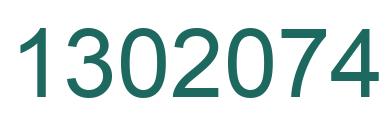 Number 1302074 green image