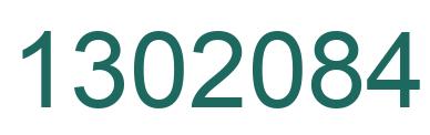 Number 1302084 green image