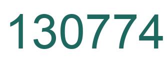 Number 130774 green image