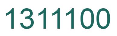 Number 1311100 green image
