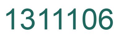 Number 1311106 green image