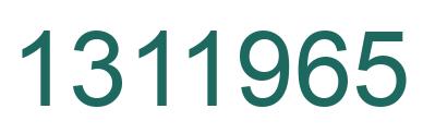 Number 1311965 green image