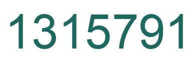 Number 1315791 green image