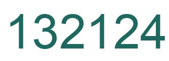 Number 132124 green image