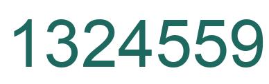 Number 1324559 green image