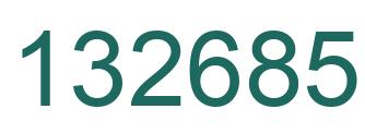 Number 132685 green image