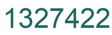 Number 1327422 green image