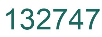 Number 132747 green image