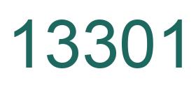 Number 13301 green image