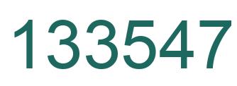 Number 133547 green image